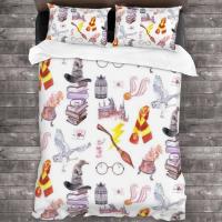 ราคา Harry Potter ชุดเครื่องนอนลายกราฟิตี้ผ้าคลุมผ้าห่ม3ชิ้นพร้อมปลอกหมอน2ใบสำหรับเด็กผ้าลินินและปลอกผ้านวม (12663327337)