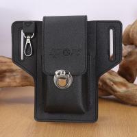 ราคา Mens Double layer Belt Multi function Mobile Phone Pockets Business Casual Pu Leather Coin Purse (13727410528)
