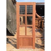 ราคา ประตูไม้ กระจก 6 ช่อง ลูกฟักล่าง 1 ลูก เสริมคิ้วรอบกรอบกระจกและลูกฟัก (19834439595)