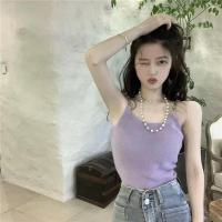 ราคา 11047 เสื้อสายเดียวไหมพรม สายโซ่ น่ารับมากค่ะ (14111644824)