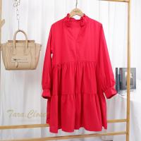 ราคา ส่งเร็วพิเศษ PE058 TARA Dress ชุดเดรสแขนยาว สไตล์คุณแอน คอเต่าแต่งระบาย ชุดแต่งระบายเป็นชั้นๆ เนื้อผ้าไหมอิตาลี ผ้าเบาพริ้ว สวย เดรสออกเดท (16889008713)