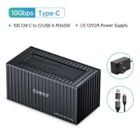 ราคา ORICO 3 5นิ้ว Dual Bay Type C 10Gbps Hard Disk Docking Station สำหรับ2 5 3 5 Hdd ssd พร้อม12V3A Power Adapter UASP (16542564379)