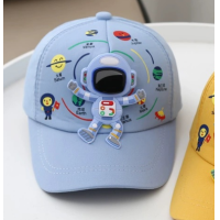 ราคา หมวกเด็กชายและหญิงบังแดดหมวกเบสบอลหมวกแหลมลายการ์ตูนน่ารักนักบินอวกาศ (19900351261)