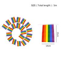 ราคา 5m 20pcs Rainbow Flag Strings Colorful Rainbow Peace Flags Banner Pride Flag Right Parade Hanging Bunting (20433169107)