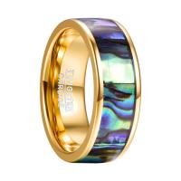 ราคา BONLAVIE 8mm Wide Tungsten Carbide Ring Electroplated Gold Inlaid Hard Shell Tungsten Steel Ring AAA Quality (19996485793)