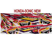 ราคา สติ๊กเกอร์ติดรถมอเตอร์ไซด์ลายการ์ตูน สำหรับ HONDA SONIC NEWฉลาม ชมพู46 (377616749)