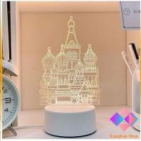 ราคา KANGBAN โคมไฟตกแต่งห้อง โคมไฟตั้งโต๊ะ LED โคมไฟ 3D night light (14480131916)