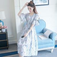 ราคา เดรสคลุมท้องชุดเดรสให้นมชุดเดรสให้นมออกงานแฟชั่นฤดูร้อนเกาหลีตัวหลวมยาวปานกลางกระโปรงคลุมท้องด้านบน (16454394567)