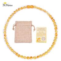 ราคา 3UMeter สีเหลืองอำพันการงอกของฟันสร้อยคอสำหรับเด็กแฮนด์เมดธรรมชาติแท้บอลติกสีเหลืองอำพันเครื่องประดับสร้อยคอต้านการอักเสบพลอยของขวัญ (16678233100)