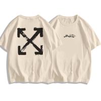 ราคา GEMMMA letter print T shirt ผ้าคอตตอน 100 เสื้อยืดแขนสั้นพิมพ์ลาย Arrow สำหรับผู้ชาย T0478 (20043526352)