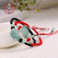 ราคา กำไลข้อมือหยกธรรมชาติสีลอยน้ำเชือกหยกมรกตกำไลสำหรับทั้งหญิงและชายสีสันสดใสเชือกสีแดง (19974059344)