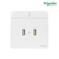 ราคา Schneider Electric เต้ารับ USB 2 ช่อง 2 1A USB Charger สีขาว รุ่น AvatarOn E E8332USB WE สั่งซื้อได้ที่ร้าน PlugOn (10780973267)