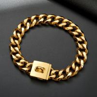 ราคา 23mm Wide Super Strong Dog Chain Stainless Steel Gold Plated Collars for Large Dogs Doberman Pitbull Durable Pet Accessories (11374261106)