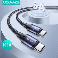 ราคา USAMS PD100W Fast สายชาร์จ Type C To Type C Fast ที่ชาร์ตสำหรับซัมซุง OPPO Vivo Huawei Xiaomi (9644637288)