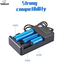 ราคา Studyset IN stock 18650 Lithium Battery Charger Three Slots USB Charger Rechargeable Battery Independent Charging (19994959500)