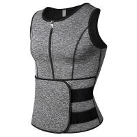 ราคา เสื้อกั๊กกระชับสัดส่วนนีโอพรีนสำหรับผู้ชายเสื้อกล้ามกระชับสัดส่วนไซส์ L XL สีดำเทาเอวเทรนนิ่งซิปลดน้ำหนักแบบบางสำหรับชุดซาวน่า (21170392932)