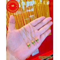 ราคา สร้อยคอเงินชุบทอง จี้ทองเเท้ 99 99 สร้อยคอพร้อมจี้ทองเเท้ สามารถเลือกความยาวได้ (12874787588)