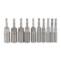 ราคา 10Pc 1 4 Inch Wrench Hex Bit Socket Set Deep Long 1 2 Inch Impact Drill Socket Adapter Drill Bits (12284357390)