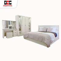 ราคา ชุดห้องนอนสีขาว KIND เตียง ตู้เสื้อผ้า โต๊ะแป้งพร้อมสตูลนั่ง (20860710342)