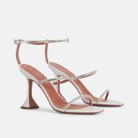 ราคา 35 41 รองเท้าส้นสูง รัดส้น คาดเพชร2แถบ สูง4นิ้ว (15547790340)