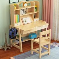 ราคา โต๊ะเก้าอี้เด็กโต๊ะไม้เนื้อแข็งสามารถปรับระดับได้โต๊ะเก้าอี้ชุด (10167344979)