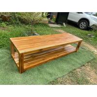 ราคา CPG ชั้นวางทีวีตั้งโต๊ะ 45x145สูง35CM โต๊ะวางทีวี ชั้นวางไม้สัก2ชั้น ชั้นวางของ ชั้นวางเอนกประสงค์ รุ่นปกทึบ สีสักธรรมชาติเคลือบเงา K 326 (19410125906)