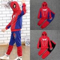 ราคา เด็กชายSpider Manชุดเสื้อมีฮู้ดเสื้อกันหนาวกางเกงชุด (5531868548)