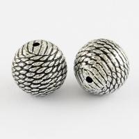 ราคา 20 200pc Round Antique Acrylic Beads Large Hole Beads Antique Silver 9x8mm Hole 4mm (20401163931)