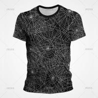 ราคา เสื้อโปโลสำหรับผู้ชาย Sando เสื้อยืดใยแมงมุมสำหรับผู้ชายเสื้อยืดเสื้อยืดกราฟิกพิมพ์ลาย3D ลำลองฤดูร้อนแขนสั้นคอกลมใยแมงมุมสำหรับผู้ชาย (19685517948)