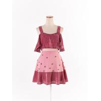 ราคา something boudoir ชุดเซ็ทเสื้อสายเดี่ยว ผ้ากำมะหยี่ปักลายดาว กระโปรงซิปข้าง มีซับใน ป้ายแบรนด์ระบุไซส์ S Preloved (20691240449)