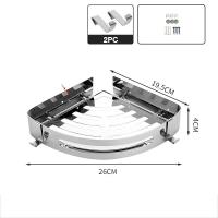 ราคา CA ที่วางสบู่ในห้องน้ำสามเหลี่ยมเข้ามุม ที่วางสบู่สแตนเลสแท้ 304 สแตนเลสที่วางของมุมติดตั้งไม่เจาะรูวางของชั้นวางของในห้องน้ำชั้นวาง (20646197067)