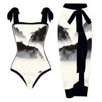ราคา 2pcs set Bikini 2023 New Bodysuit Swimwear Women With Skirt Bathing Suit Summer New Ruffle Splice Print Beachwear Holiday Bikini Cover Ups Outfits (19376425337)