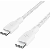 ราคา Belkin BOOSTCHARGE CAB014bt2MWH USB C to USB C Braided Cable 100W Compatible Rapid Charging PD Compatible Ultra Heavy Duty Compatible with MacBook iPad Mini iPad Pro iPad Air Galaxy Android Smartphone