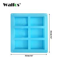 ราคา WALFOS ซิลิโคนแม่พิมพ์สำหรับการทำสบู่แม่พิมพ์สี่เหลี่ยมผืนผ้า DIY แฮนด์เมดสบู่รูปแบบถาดแม่พิมพ์ (5448720740)