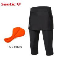 ราคา Santic ผู้หญิงขี่จักรยานกางเกงขาสั้นจักรยาน Culottes มืออาชีพ4D เบาะระบายอากาศกางเกงจักรยานถนน MTB กางเกงขาสั้นจักรยานกางเกงขาสั้น WL1C05129 (11112077971)
