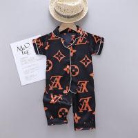 ราคา superseller ชุดนอนเสื้อแขนสั้น กางเกงขายาวสําหรับเด็กผู้ชายผู้หญิงอายุ 1 6 ปี (13904194886)