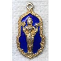 ราคา เหรียญ พระวิษณุ หรือ พระนารายณ์ หลังยันต์เฑาะว์ กะไหล่ทองลงยา ขนาดเล็ก (15857641882)