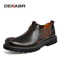 ราคา DEKABR รองเท้าหนังแตกรองเท้าลำลองผู้ชายชายรองเท้ารองเท้าส้นแบนระบายอากาศได้ดีรองเท้าสำหรับทำงาน2023 (18340344073)
