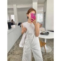 ราคา พร้อมส่ง เดรสยาว เดรสสีขาวแแขนกุด ดีเทลผ่าหน้า ใส่แมทกับกางเกง น่ารัก มินิมอล มากๆ (18294164816)