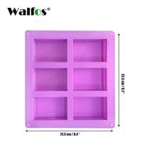 ราคา WALFOS ซิลิโคนแม่พิมพ์สำหรับการทำสบู่แม่พิมพ์สี่เหลี่ยมผืนผ้า DIY แฮนด์เมดสบู่รูปแบบถาดแม่พิมพ์ (5448720742)