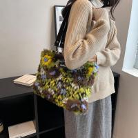 ราคา ฤดูใบไม้ร่วงฤดูหนาวไหล่กระเป๋าถือภาพวาดสีน้ำมันวินเทจสุภาพสตรี Tote กระเป๋าถือ Soft Plush Purses กระเป๋าถือสำหรับโรงเรียน Student (16462334448)