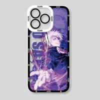 ราคา เคสมือถือสำหรับ iPhone 15 Plus 11 Pro Max 6 6S 7 8 Plus X XS เคสใส่โทรศัพท์นิ่มลายนางฟ้าอนิเมะญี่ปุ่น Jujutsu Kaisen Gojo Satoru กันกระแทกแบบใสป้องกันการตก TPU (21030770083)