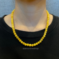 ราคา HONEY JADE NECKLACE สร้อยคอ หยกแท้ หยกโทนสีเหลือง เลือกขนาดเม็ดได้ 4 6 8 มม by siamonilneshop (21247922901)
