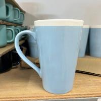 ราคา แก้วกาแฟ สีฟ้า แก้วทรงสูง แก้วกาแฟเซรามิค แก้วชา แก้วนม แก้วเซรามิก แก้วกาแฟราคาถูก สวยงาม เนื้อเซรามิคหนา ใช้งานดี (21147752346)