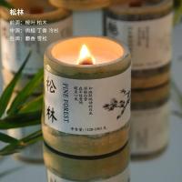 ราคา Natural bamboo tube soy wax candles set ideas hidden poem fragrance candle wedding scented birthday gift box (19698411953)