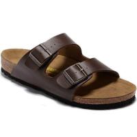 ราคา READY STOCK Hot Sale beach slippers Mens For Authentic Birkenstockรองเท้าแตะ Arizona Veloursleder Weichbettung Flat Slippers Size 35 45 Dark Brown intl (18148031121)