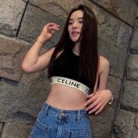 ราคา CLN crop top 350 ฟรีส่ง เสื้อกล้าม ทรงครอป ช่วงขอบเอว ต่อแผ่นยางยืด ทอลายแบรนด์ดัง สั่งผลิตขึ้นแบบตามช็อป valen (17647846461)