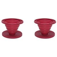 ราคา 2X Collapsible Camp pour Over Coffee Dripper for Camp Reusable Silicone Coffee Filter Holder for Home Kitchen (17278453524)