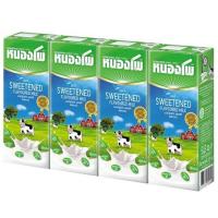 ราคา หนองโพ นมยูเอชที รสหวาน รสจืด และ น้ำนมโครสจืดพร่องมันเนย ขนาด 225 มล แพ็ค 4 กล่อง (15628616288)