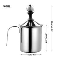 ราคา FISHIN เครื่องตีนมกาแฟสแตนเลสเครื่องผสมด้วยมือ400 800Ml F332กรอง Frother สองชั้นหนา (21199366305)